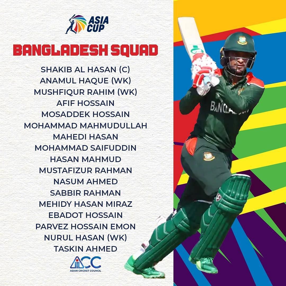 Asia Cup 2022 Teams & Squads - Full list of Players