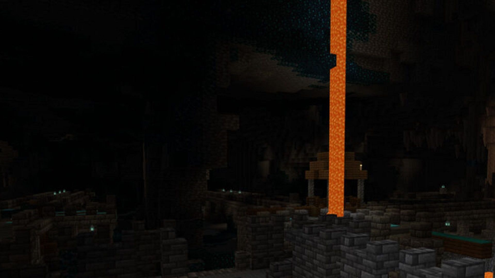 Starting out in an ancient city won&#039;t be easy (Image via Mojang)