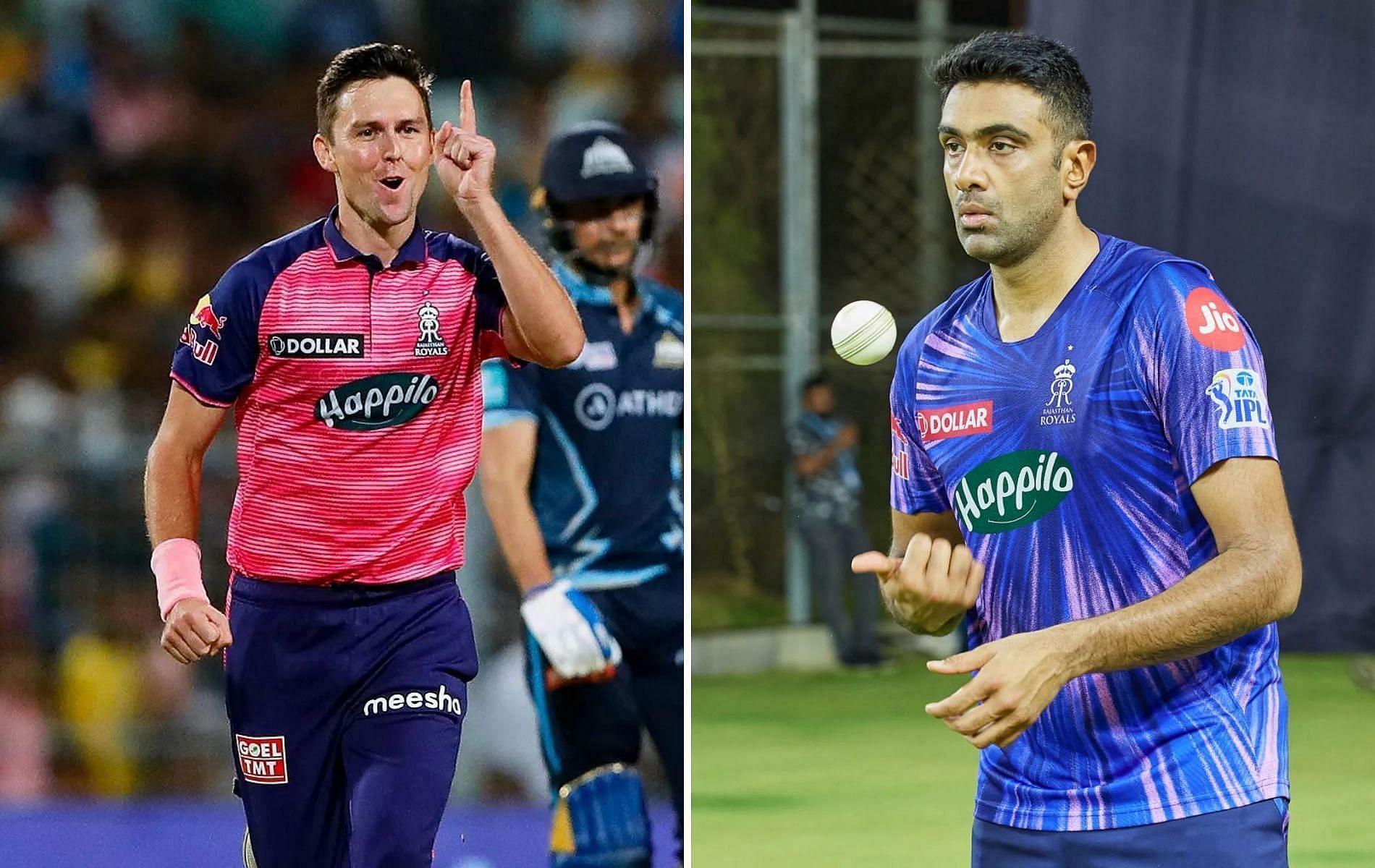 ट्रेंट बोल्ट और रविचंद्रन अश्विन आईपीएल में एक ही टीम के लिए खेलते हैं