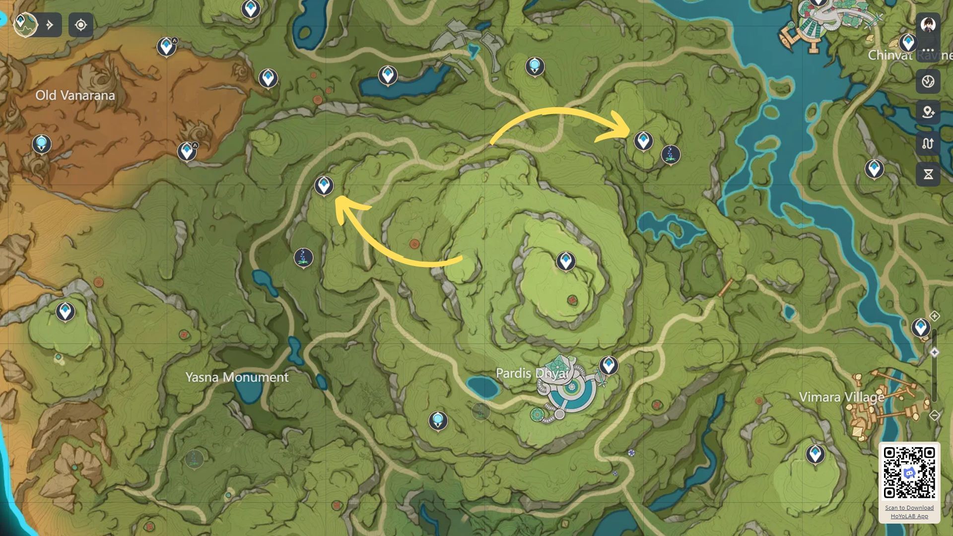 All 12 Vasmrti locations in Genshin Impact Sumeru Sprouting Seedlings