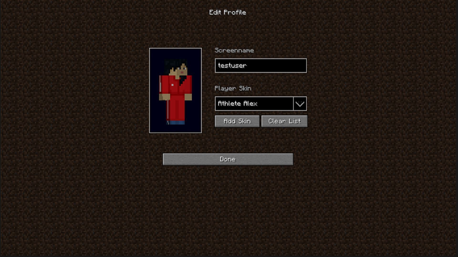 A player sets up their profile via Eaglercraft (Image via Eaglercraft)