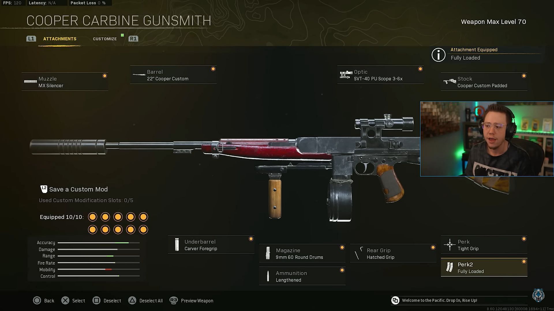 Call of Duty: Warzone Cooper Carbine loadout (Image Via YouTube/WhosImmortal)