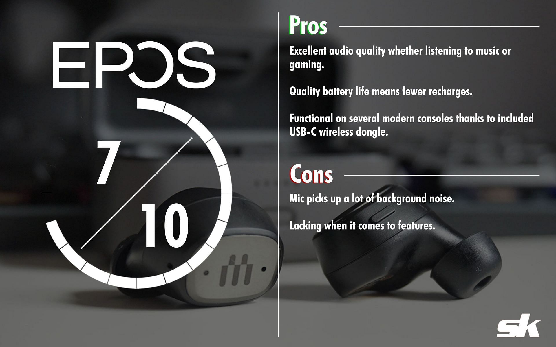 EPOS' GTW 270 Hybrid is a solid offering but has some weaknesses (Image via Sportskeeda)