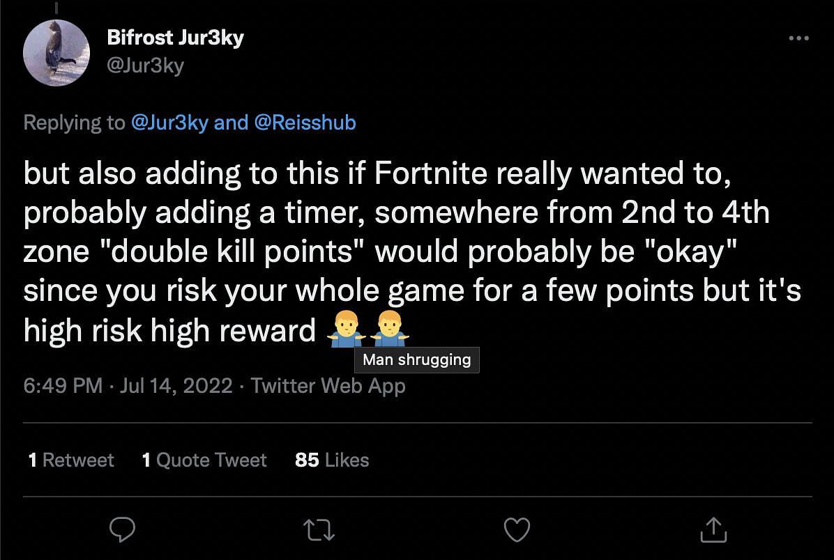 Suggestions to make midgame in Fortnite competitive better (Image via Jur3ky/Twitter)