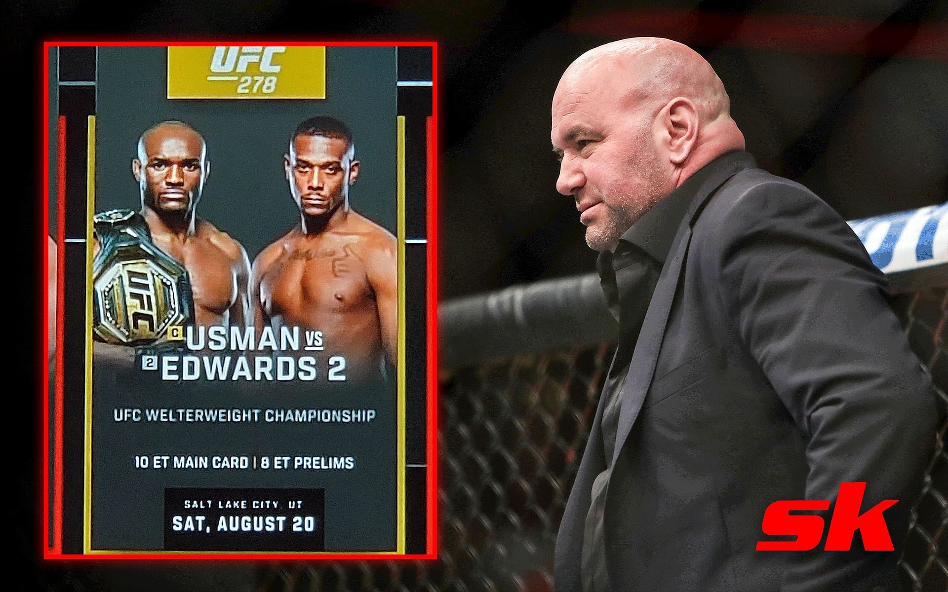 Jamahal Hill mistakenly placed on the UFC 278 poster [Image credits: @DerekBrunson on Twitter]