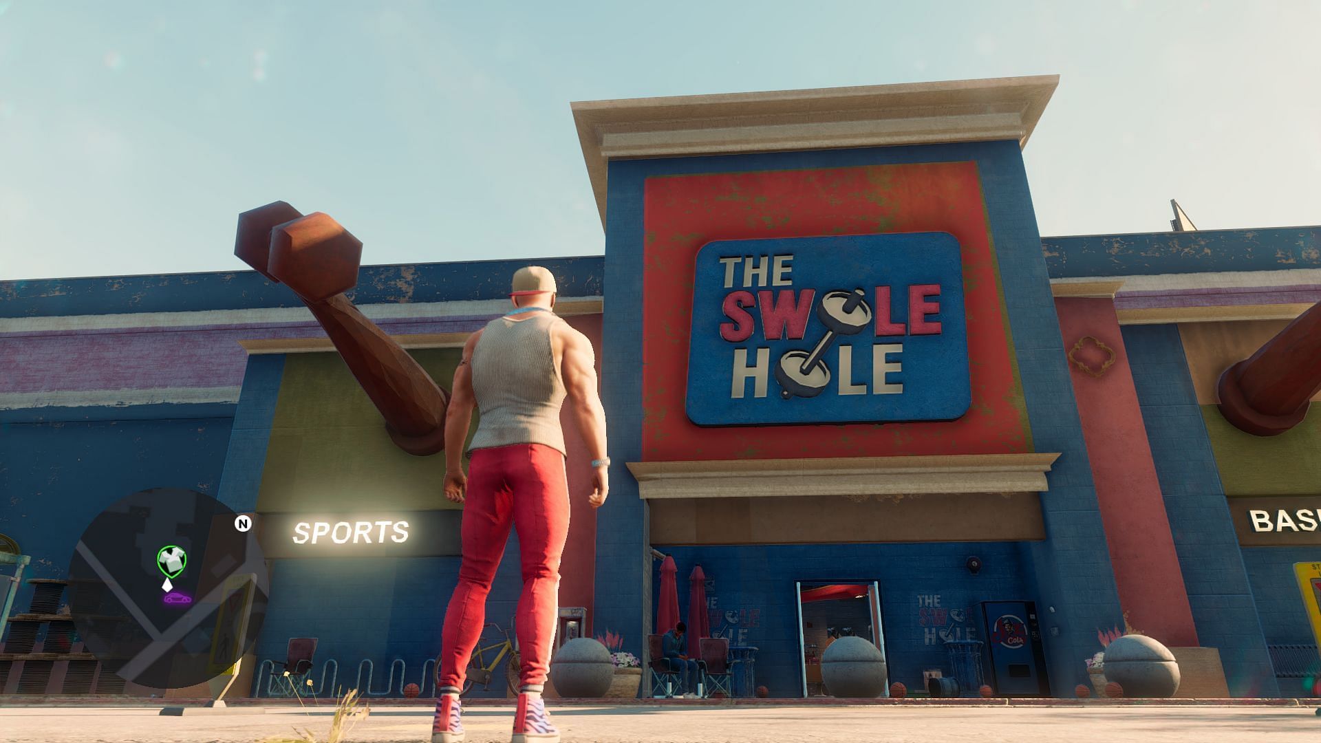 The perfect clothing store for gym and sports enthusiasts (Screenshot via Saints Row)