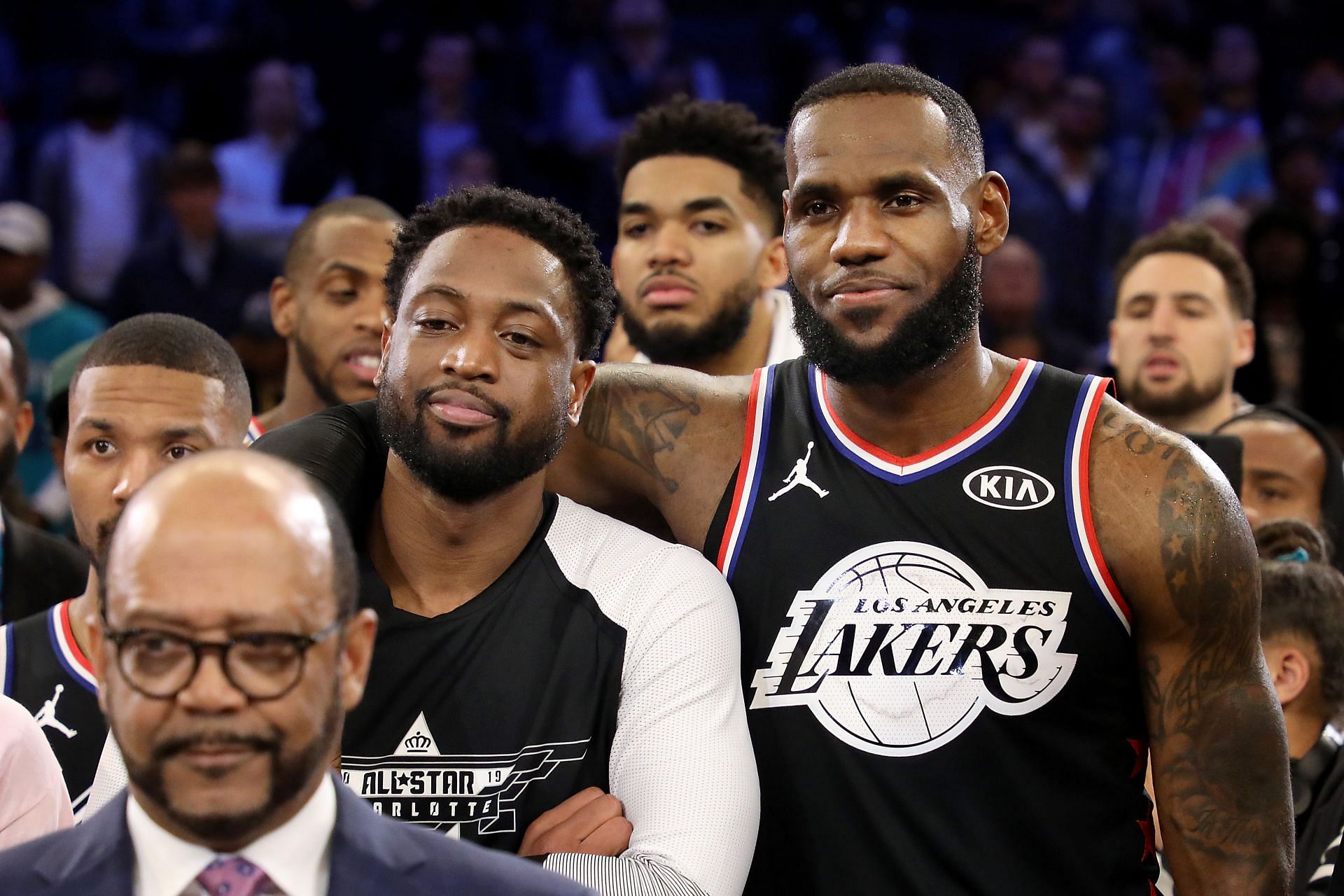 Dwyane Wade and LeBron James at the 2019 NBA All-Star Game