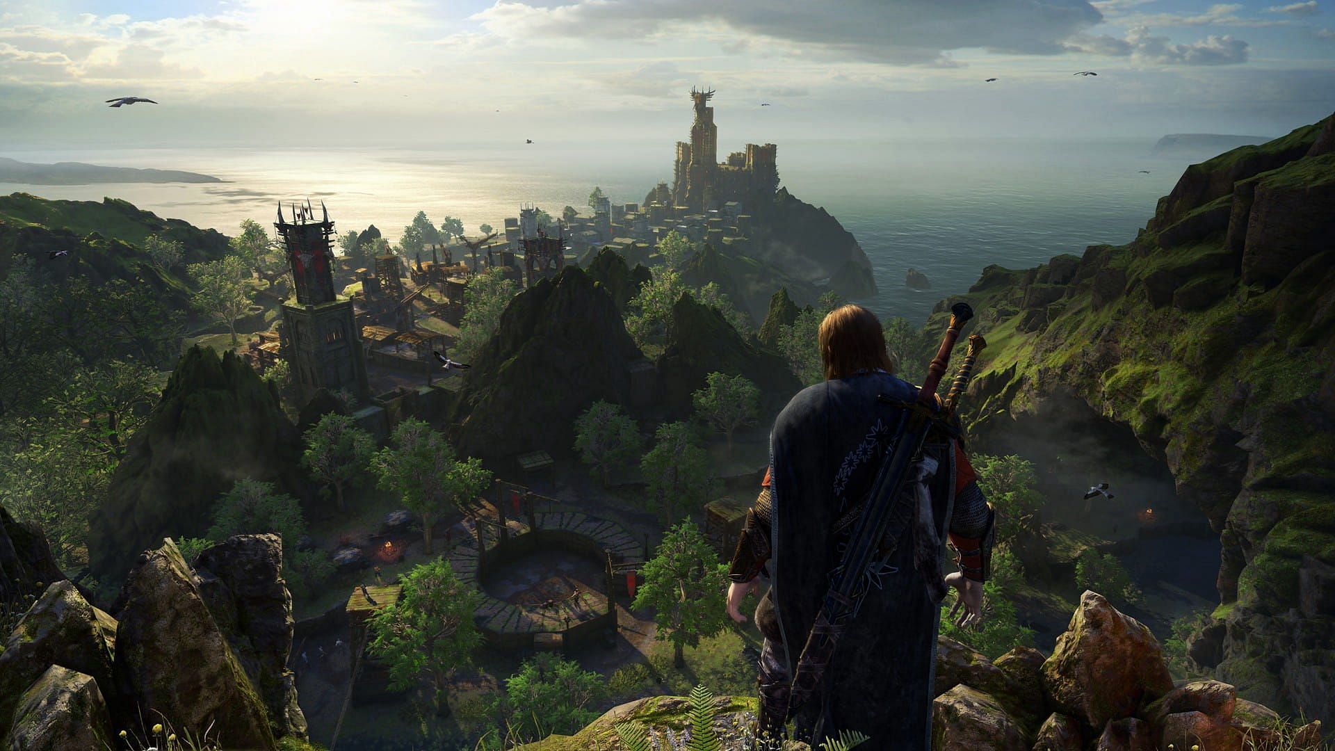 A part of the open world seen in Shadow of War (Image via WB)