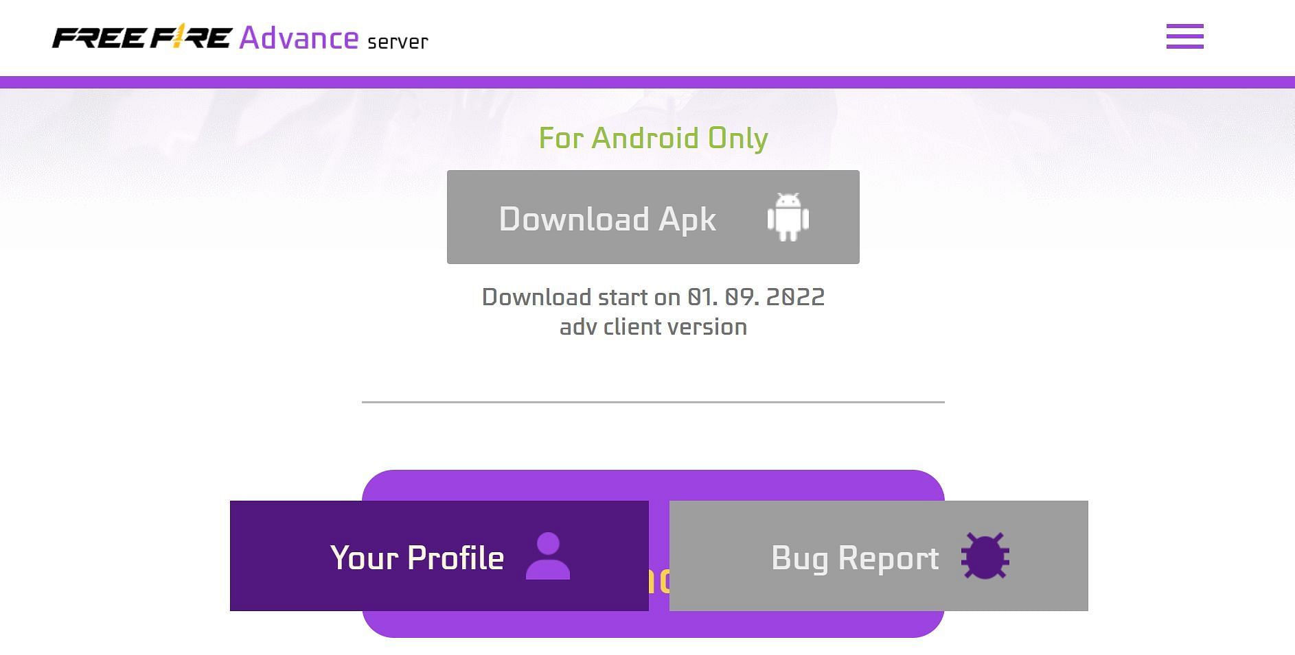Click 'Download APK' will start the download procedure (Image via Garena)