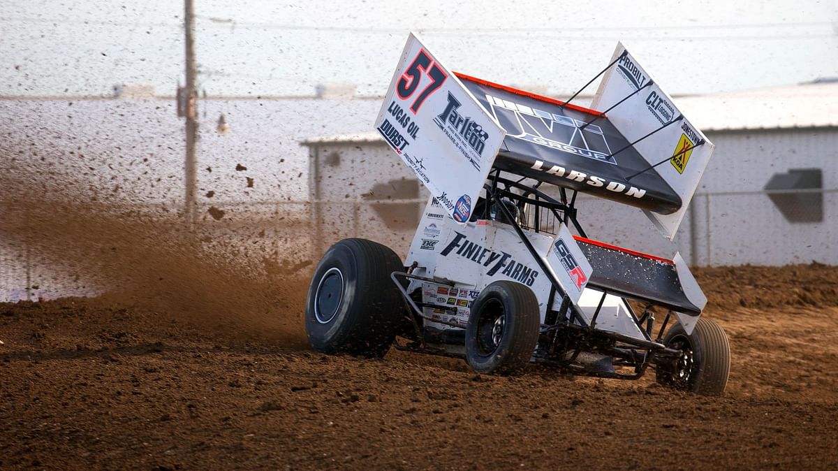 Who owns the #57 sprint car of Kyle Larson?