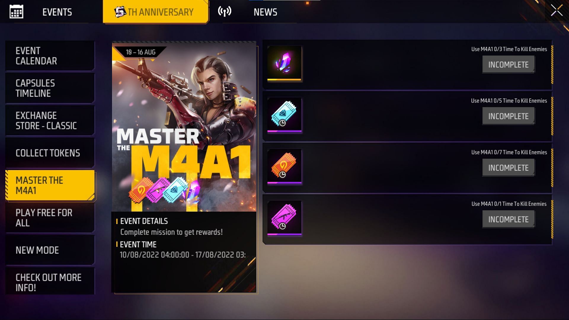 Aqui está o evento através do qual os jogadores podem obter os vouchers gratuitos (Imagem via Garena)