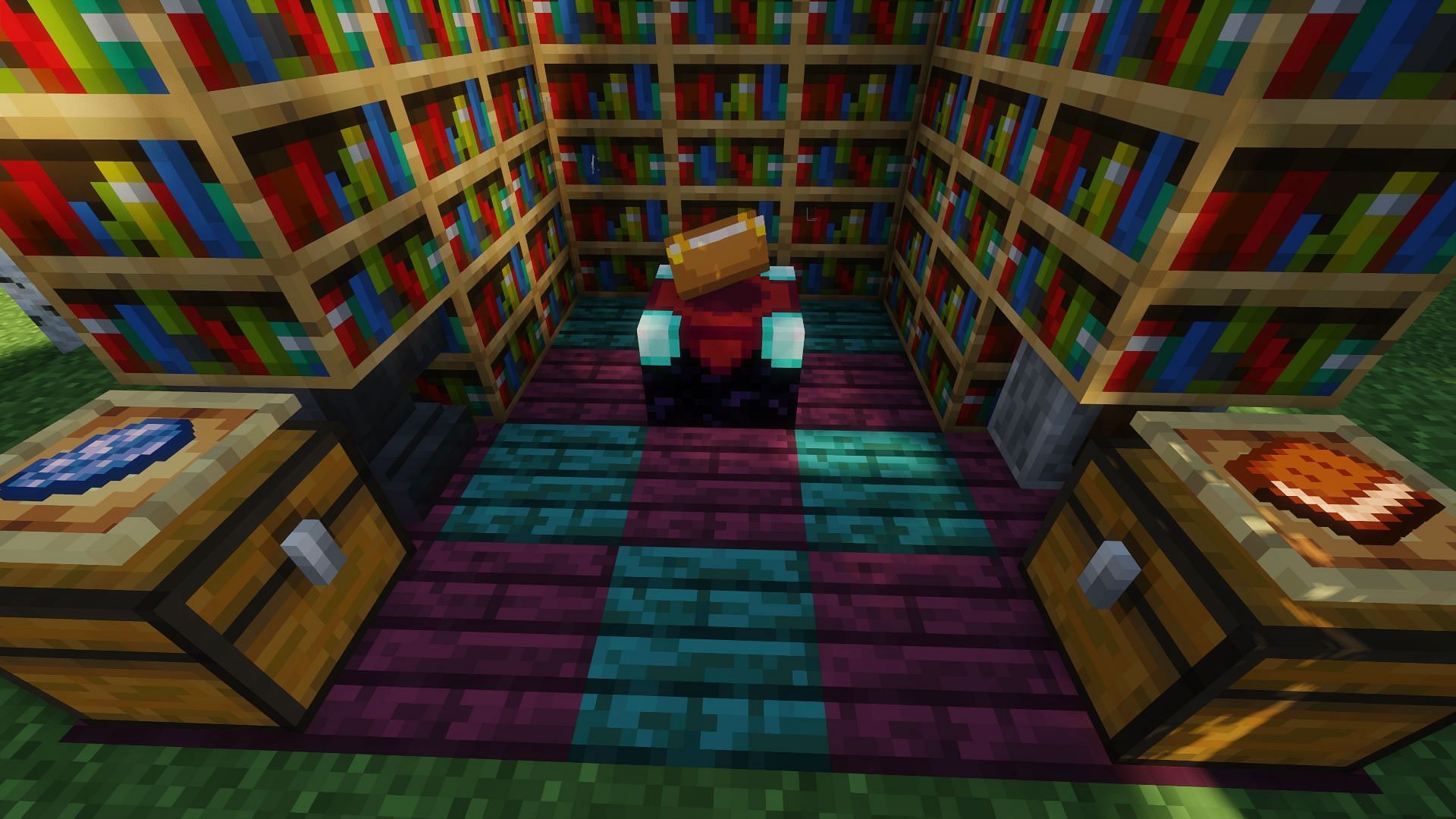 A fully equipped level 30 charming setup (Image via Minecraft)