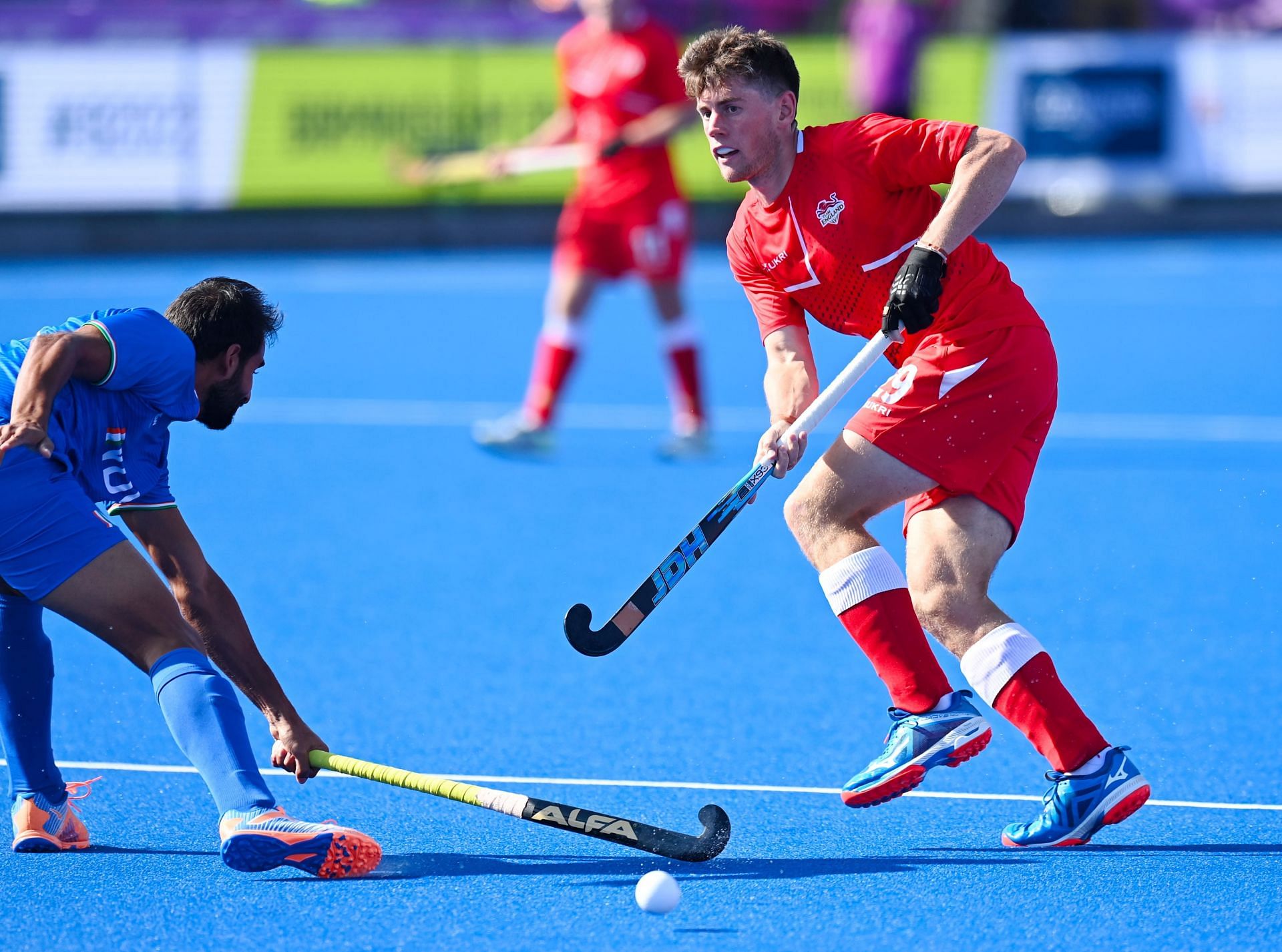 Action during the India vs England match at CWG 2022. (PC: Hockey India)