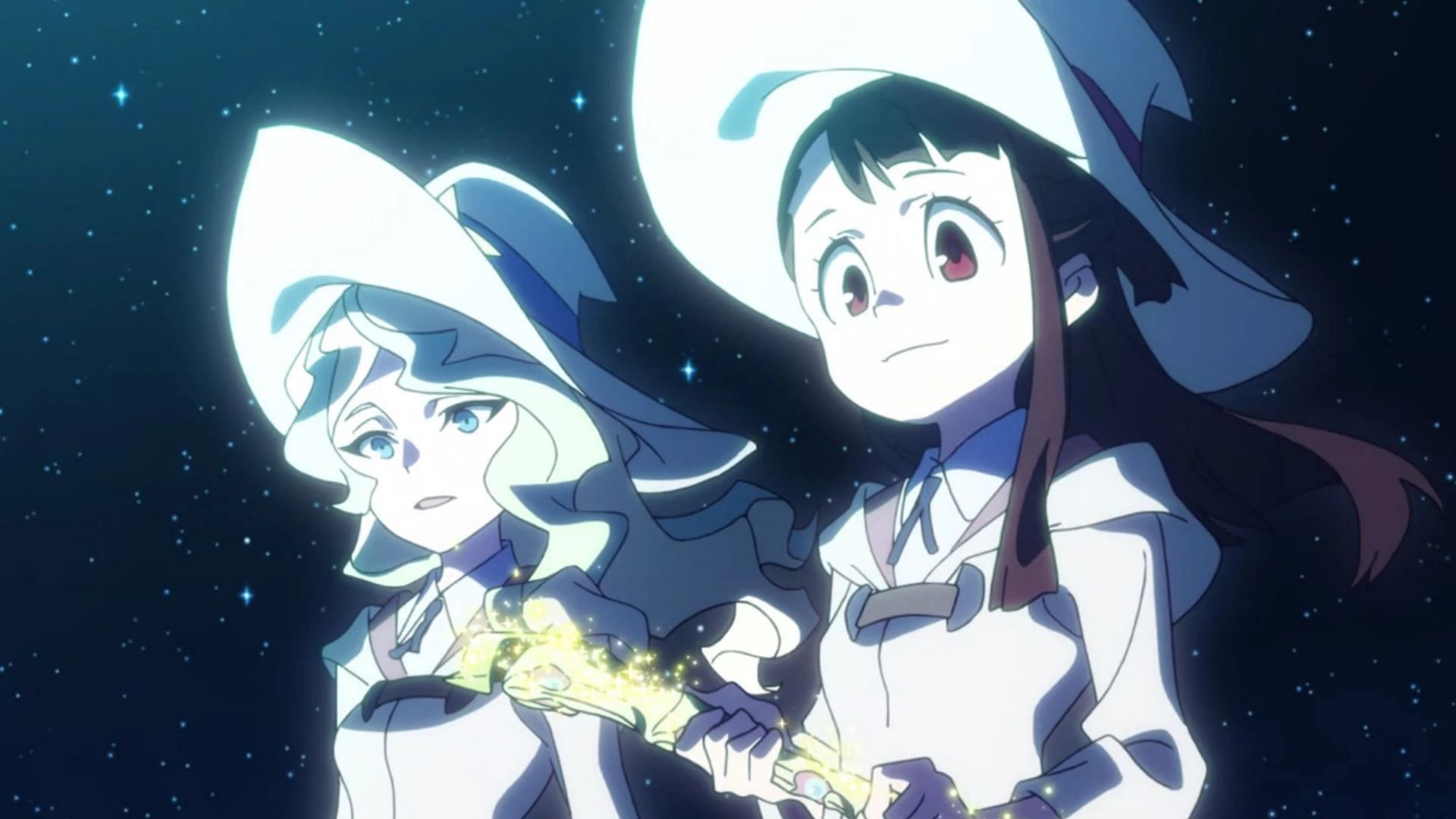 One of the more underrated anime rivalries, featuring Diana on the left, and Akko on the right (Image via Trigger)
