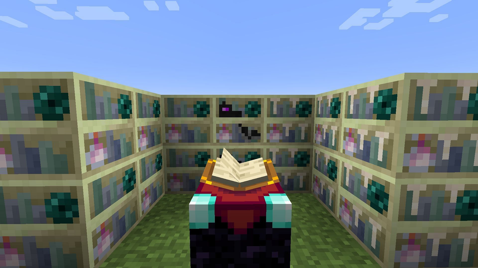 Final themed bookshelves in Apotheosis (Image via Shadows_of_Fire/CurseForge)