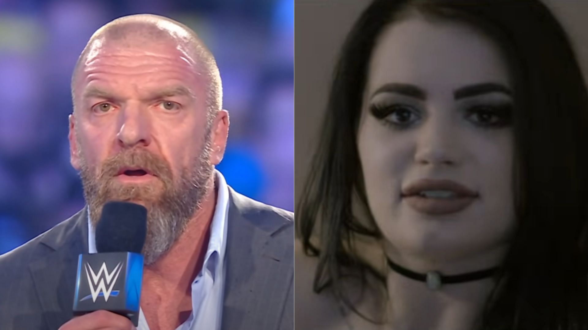 Paige (right) left WWE shortly before Triple H (left) took up his recent creative position.
