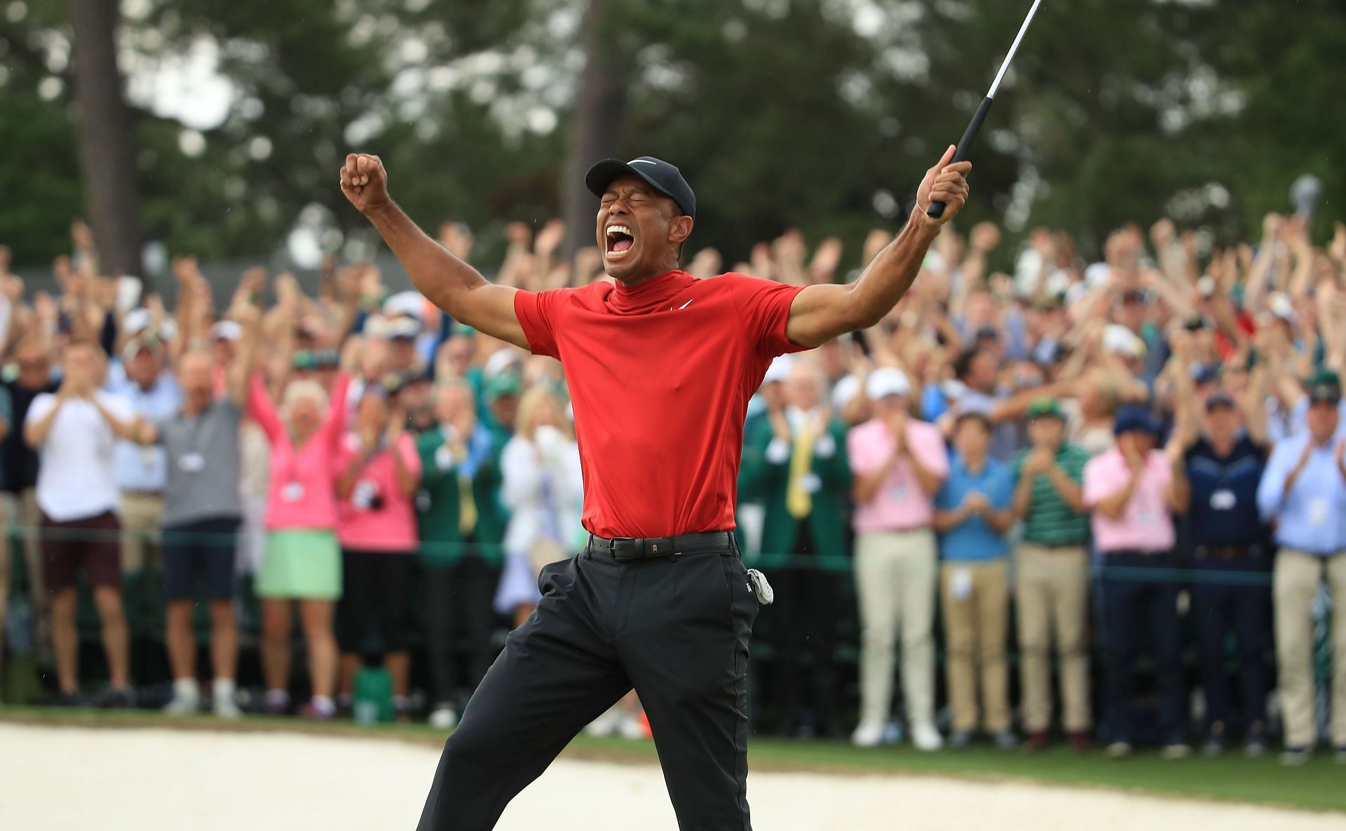 Tiger Woods at The Masters final round in Augusta, Georgia (Image via Getty)