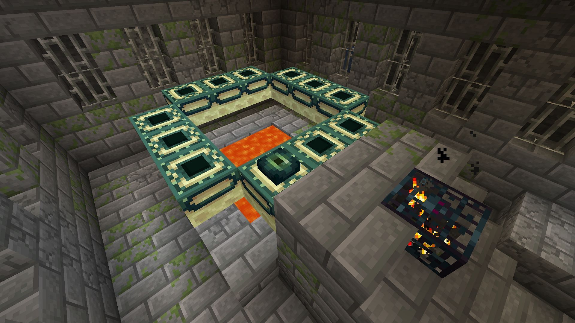 An end portal, which can be quickly found using the locate command (Image via Minecraft)