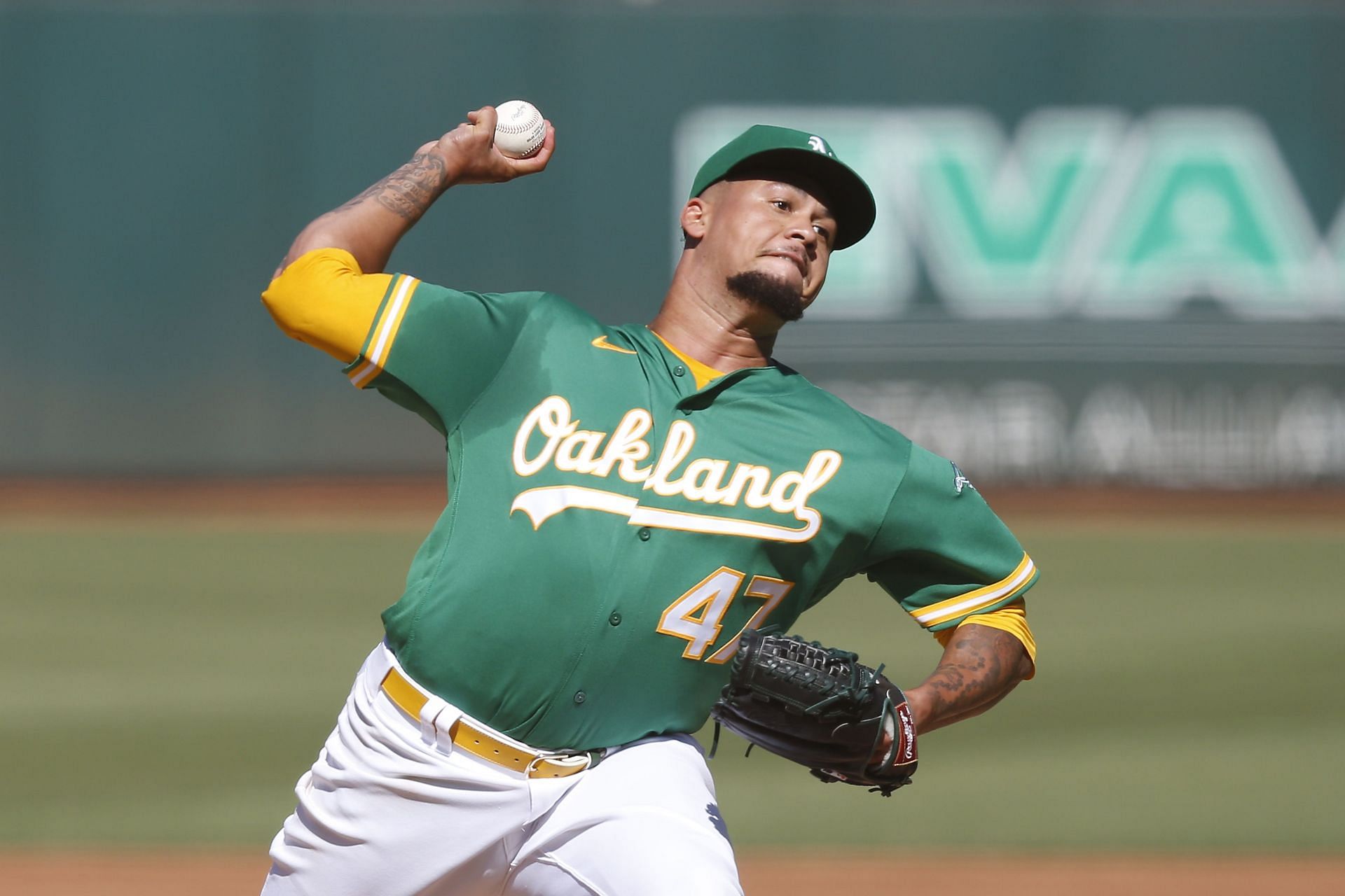 Frankie Montas was traded from the Oakland Athletics to the New York Yankees at this year&#039;s trade deadline.