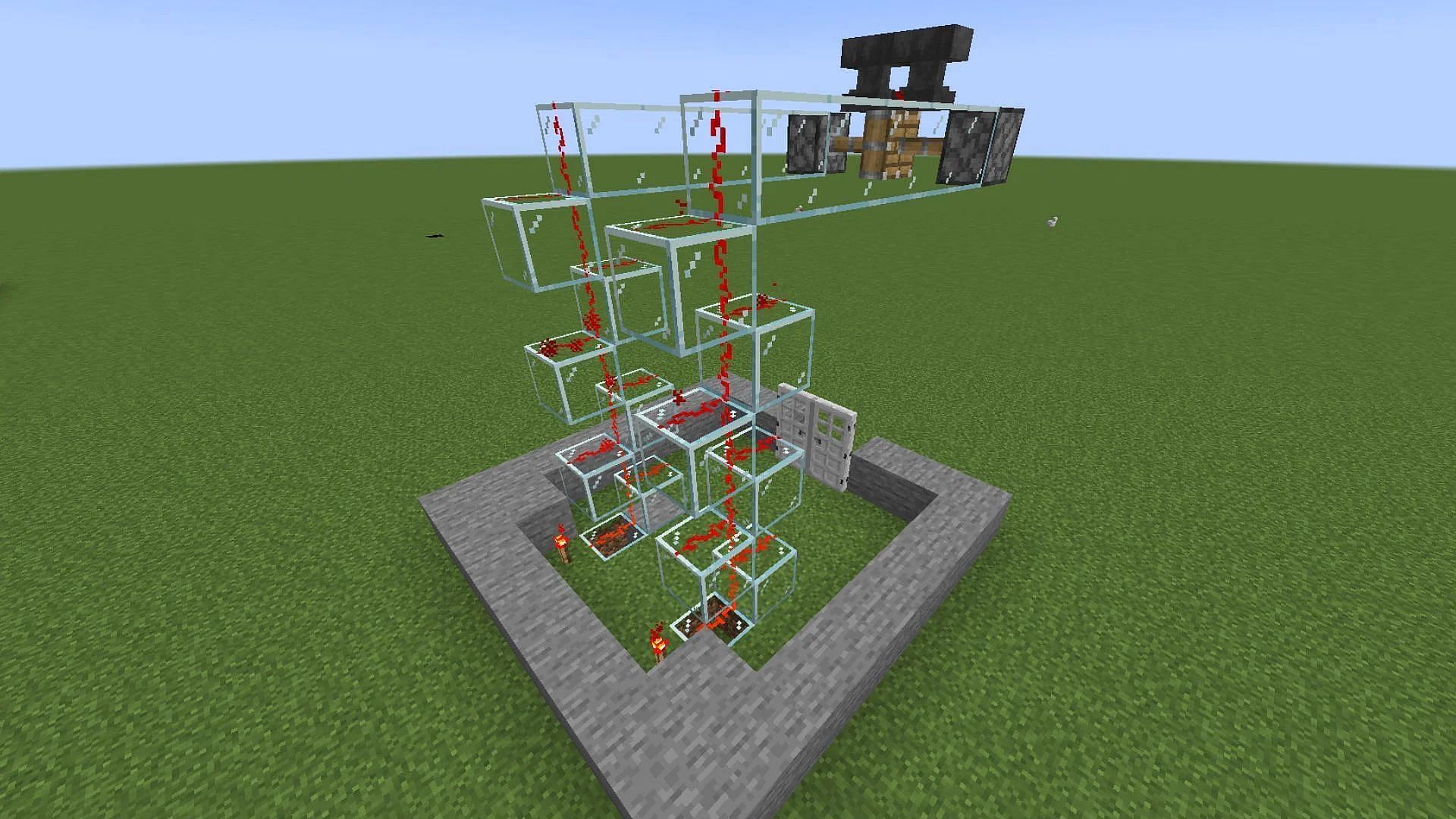 Falling Anvil Trap made in Minecraft 1.19 update (Image via Mojang)