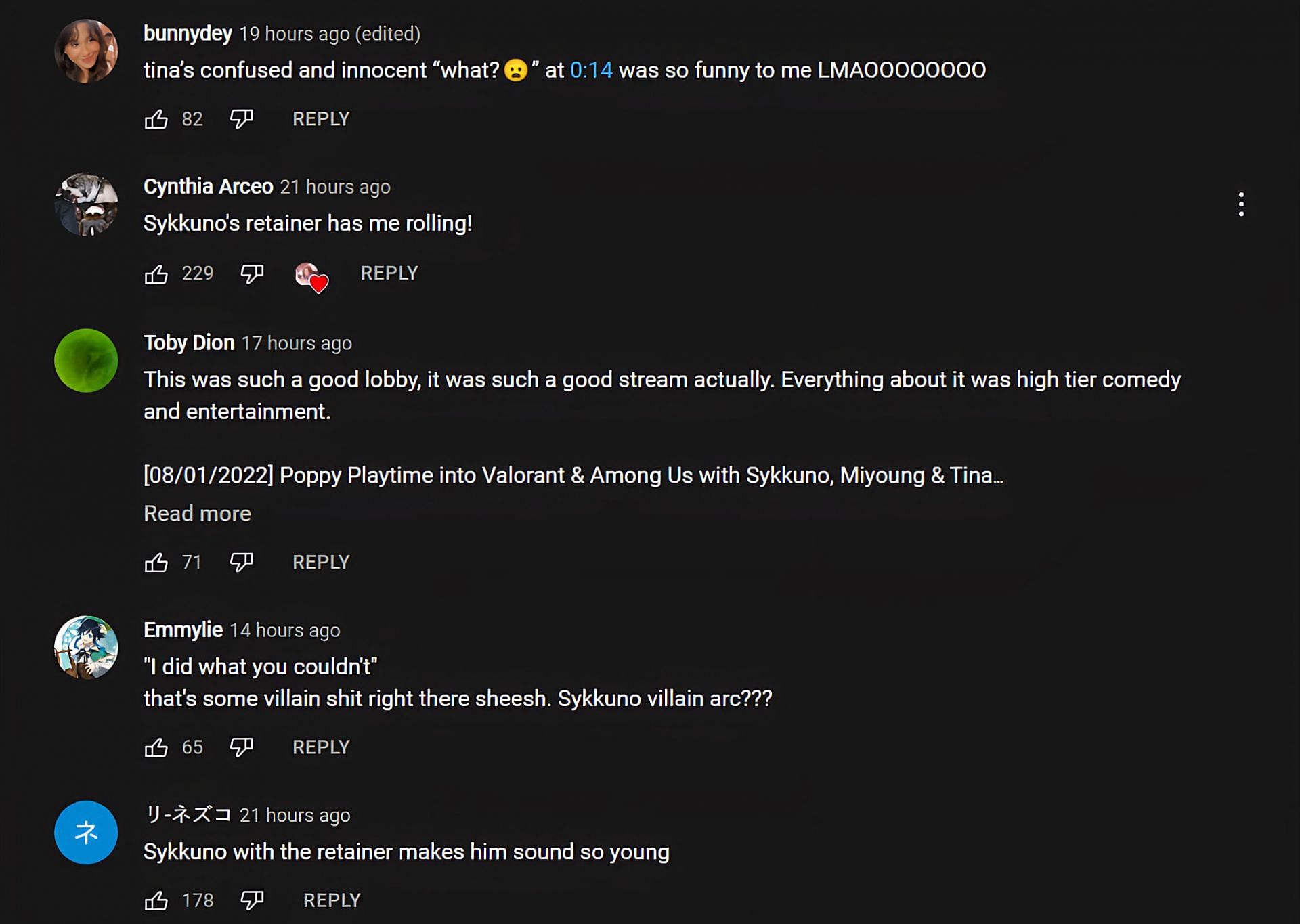 YouTube comments about TinaKitten being manipulated (Image via fuslie shorts/YouTube)