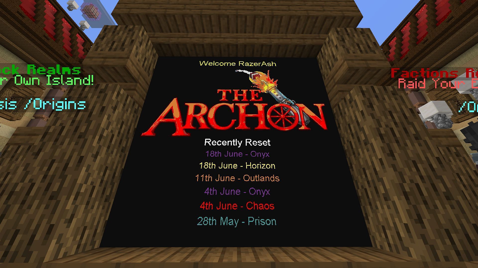 TheArchon is a small and reachable community with multiple game modes (Image via Minecraft)