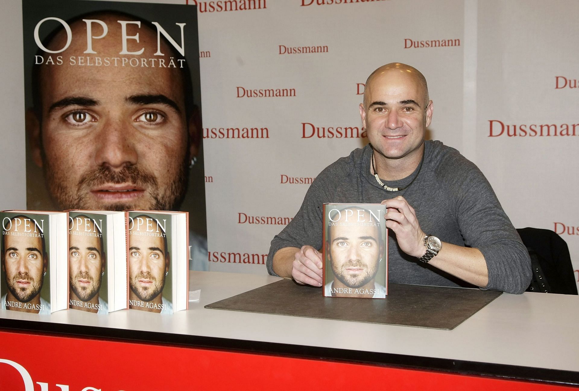 Andre Agassi Signs His Book &#039;Open&#039;