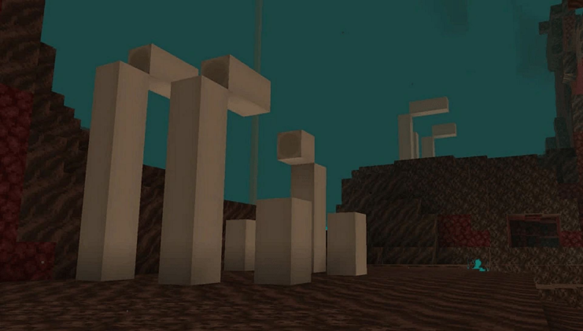 Fossils rise from a Soul sand valley (Image via Minecraft.net)