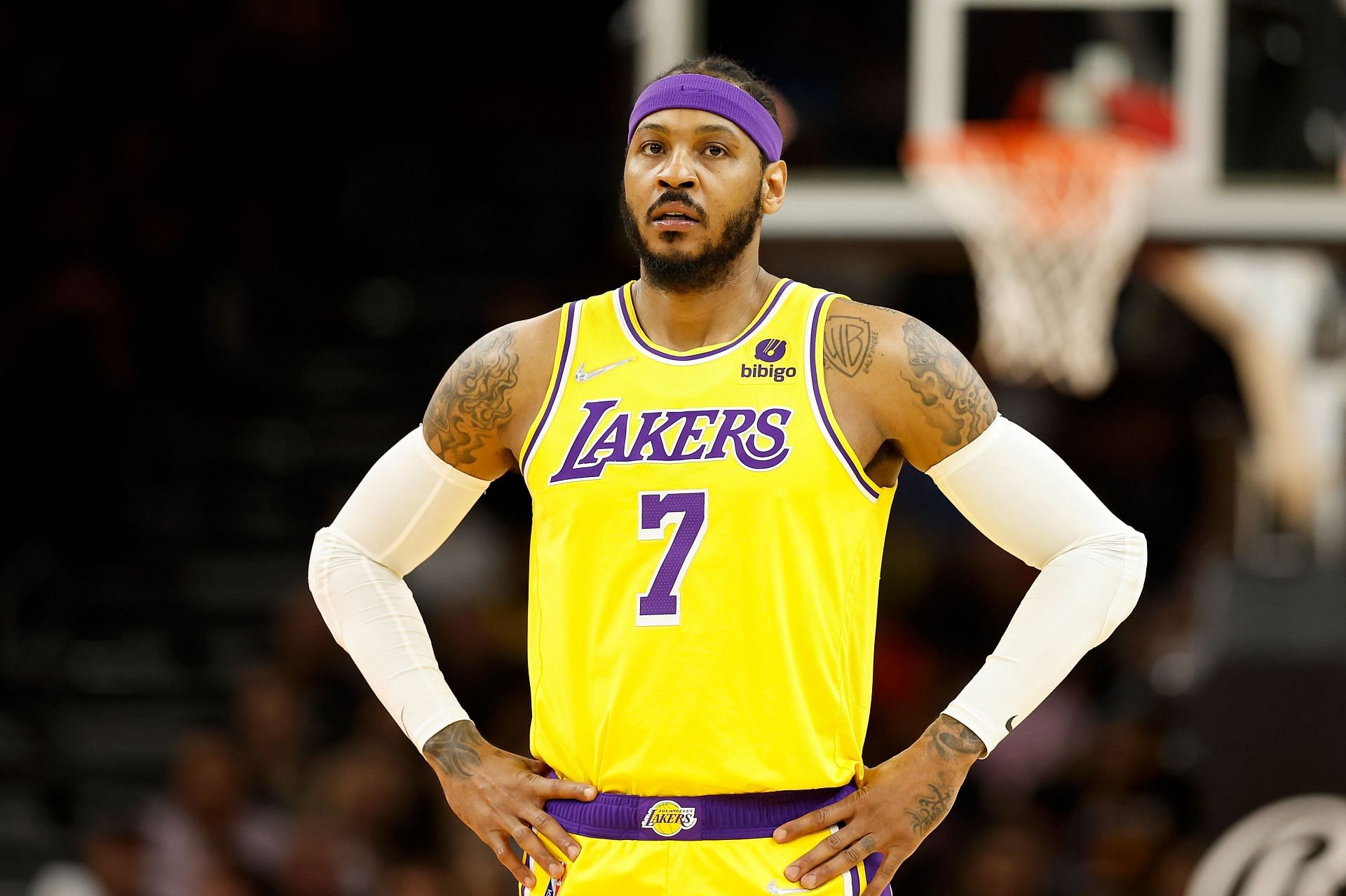 Carmelo Anthony of the Los Angeles Lakers