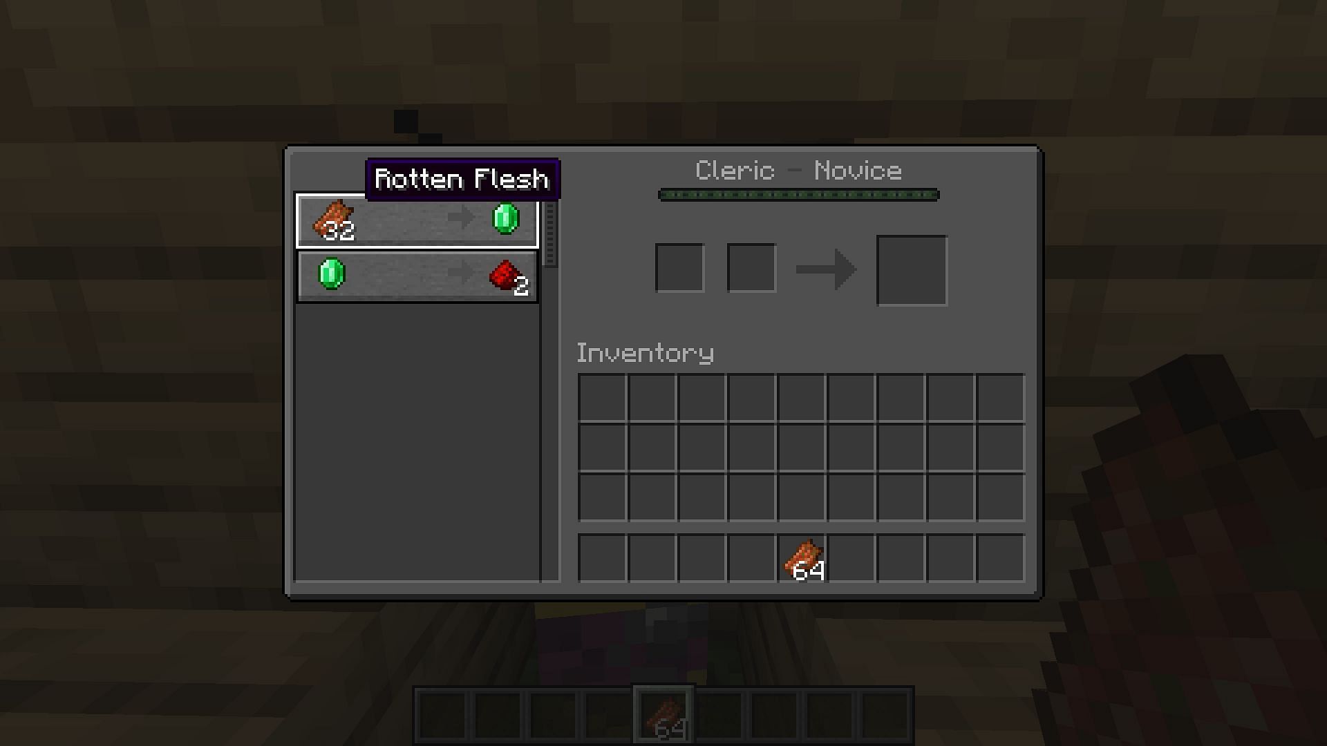 Players will always have some rotten flesh that can be used in a trade (Image via Minecraft 1.19 update/Mojang)