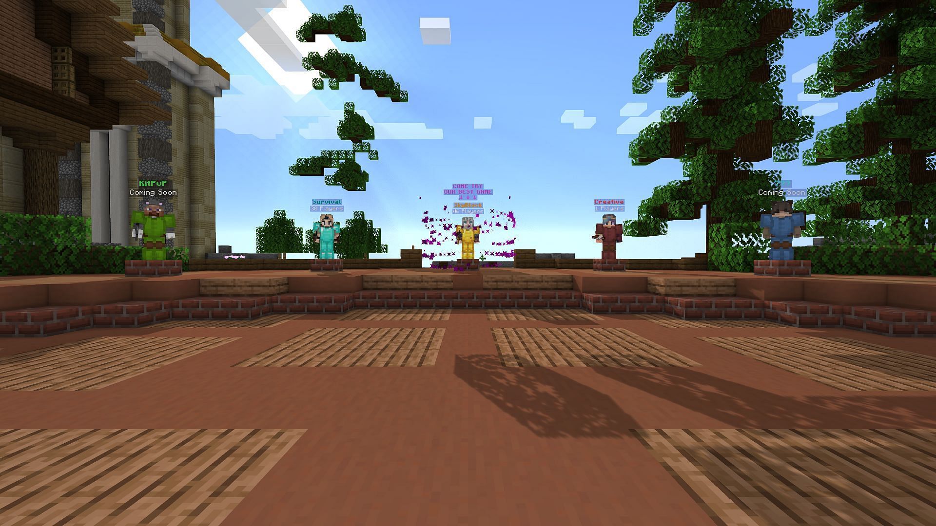 The PlayFuse server spawn area (Image via Minecraft)