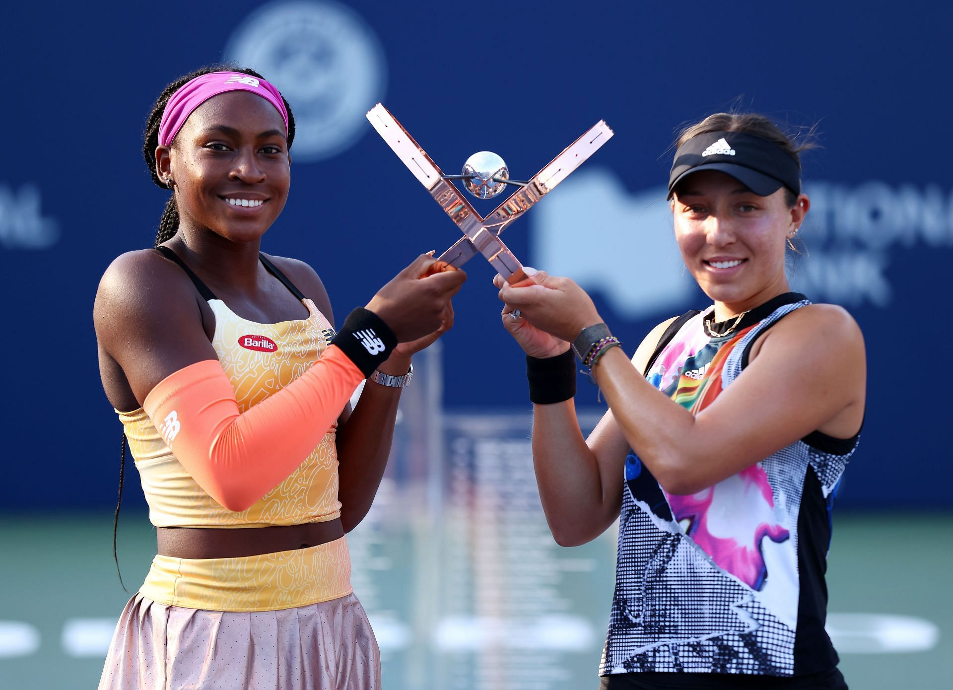 Coco Gauff (left) and Jessica Pegula at the National Bank Open Toronto - Day 9