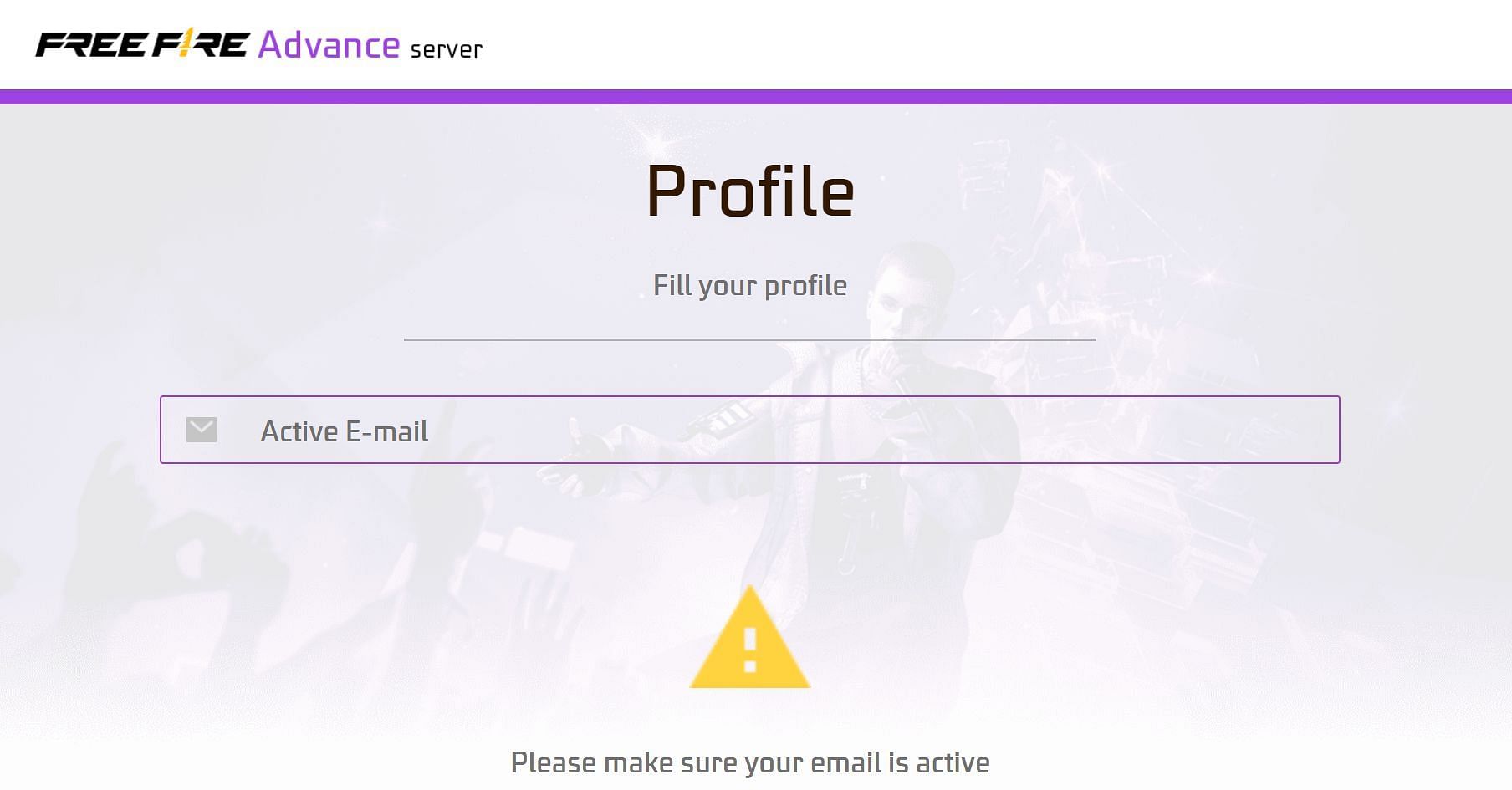 Enter the active email address in the text field and press 'Join Now' (Image via Garena)