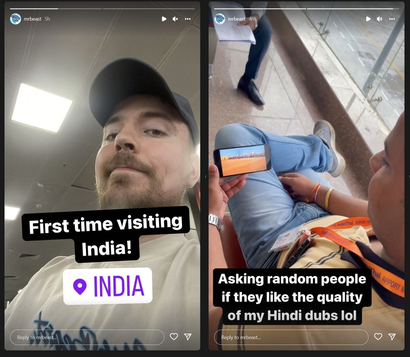 Is MrBeast In India Right Now? YouTube Star Posts Story Of Arrival Days ...