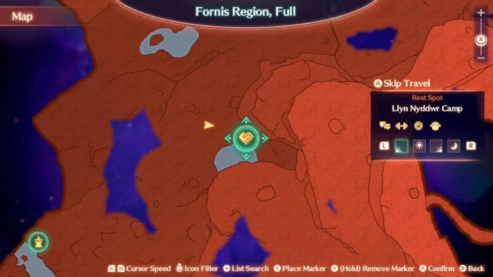 The Llyn Nyddwr Camp is a great place to hunt Armu in Xenoblade Chronicles 3 (Image via Nintendo)