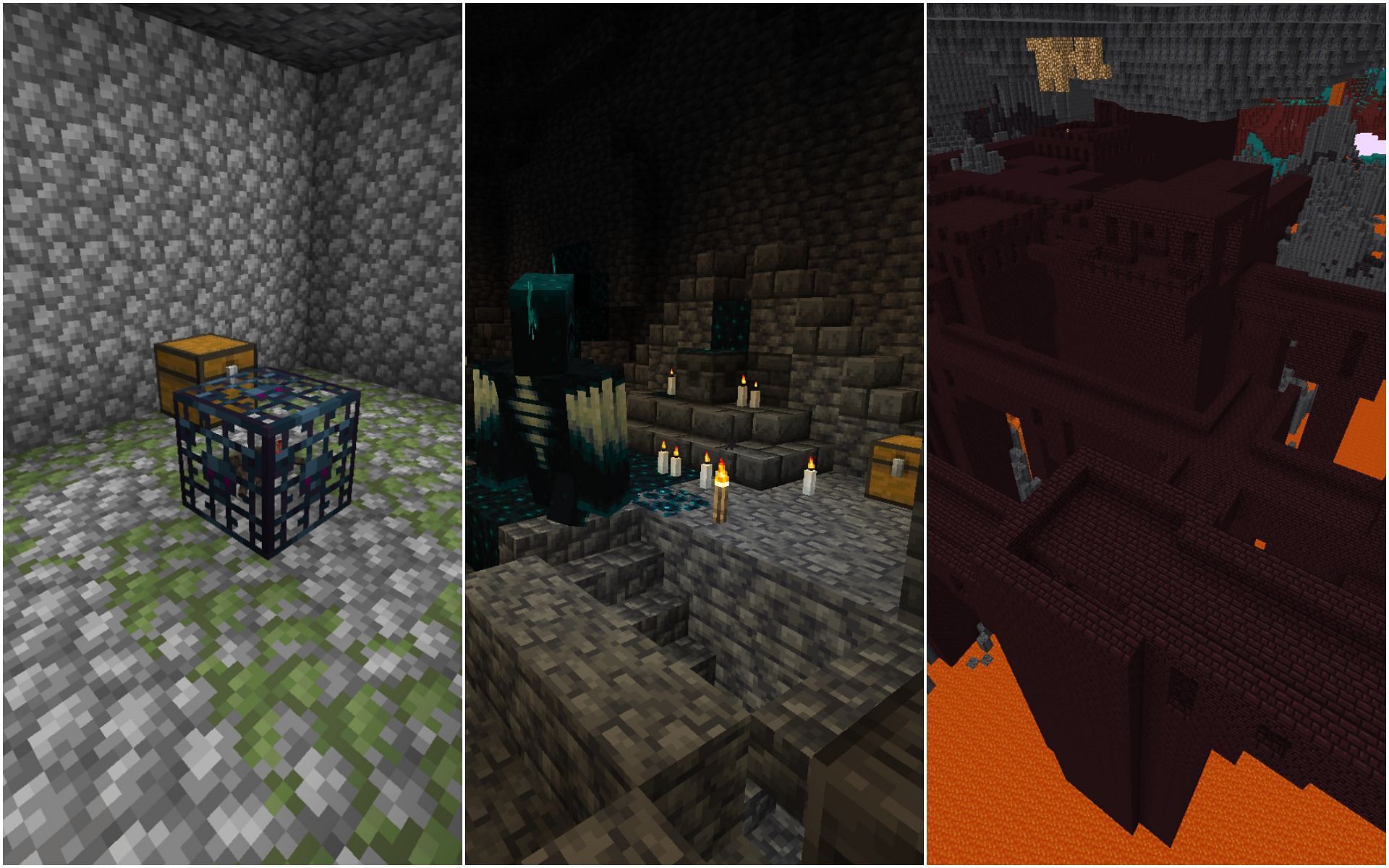 Certain structures spawn iron, gold, and diamond horse armor (Image via Mojang)