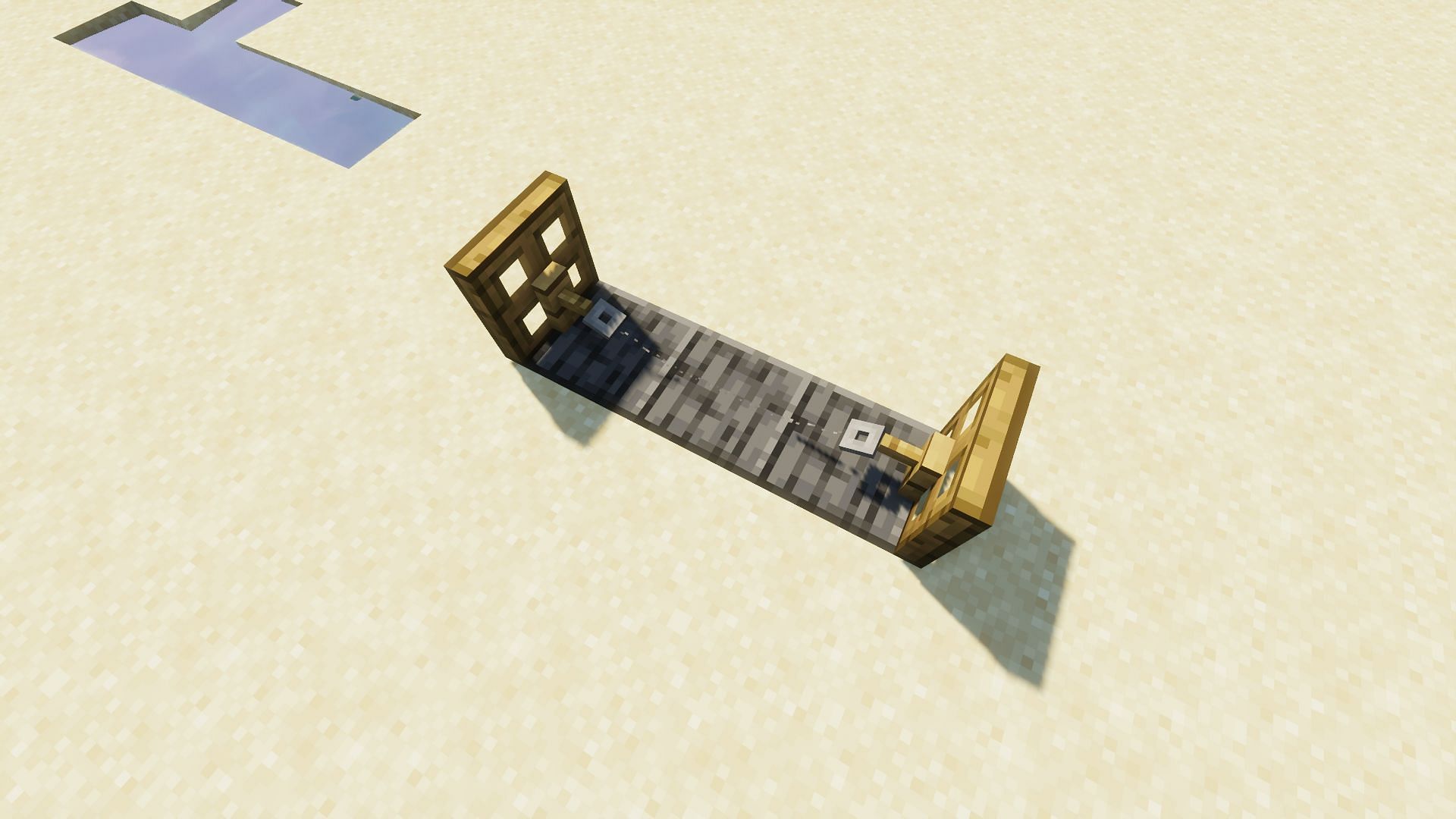 The setup needed to duplicate tripwire hooks (Image via Minecraft)
