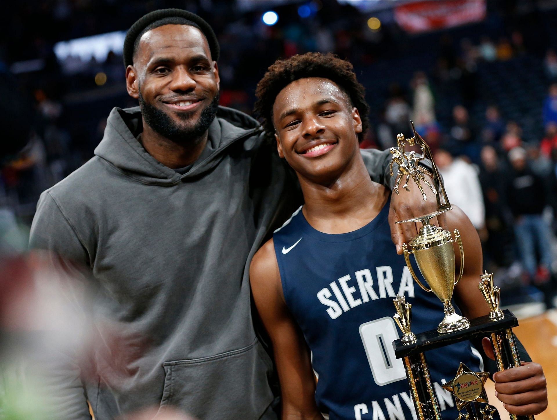 LeBron James with his son, Bronny James