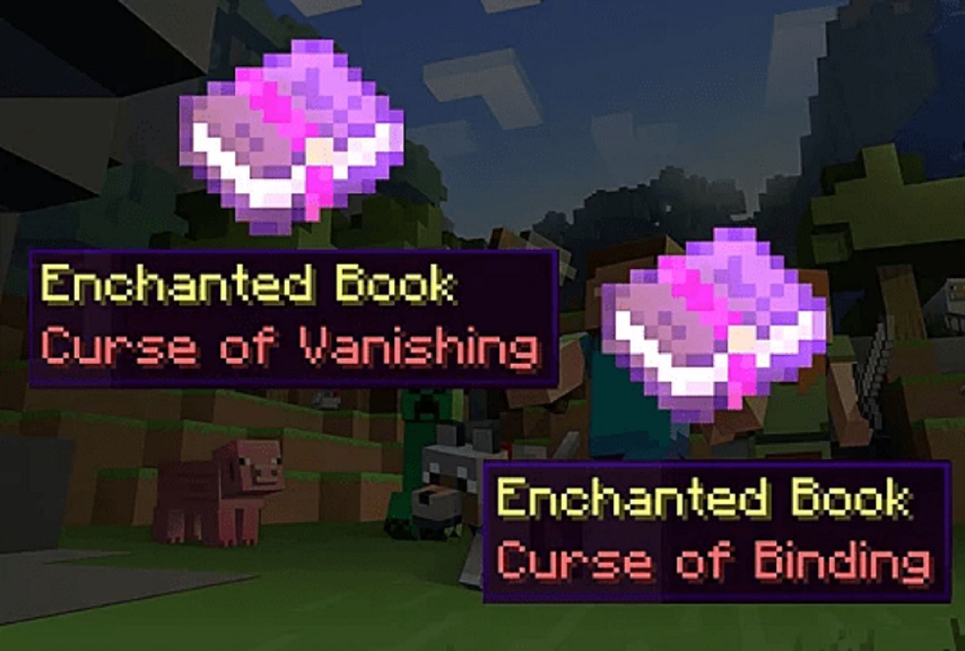Curse enchantments in Minecraft really only serve to cause trouble (Image via Mojang)