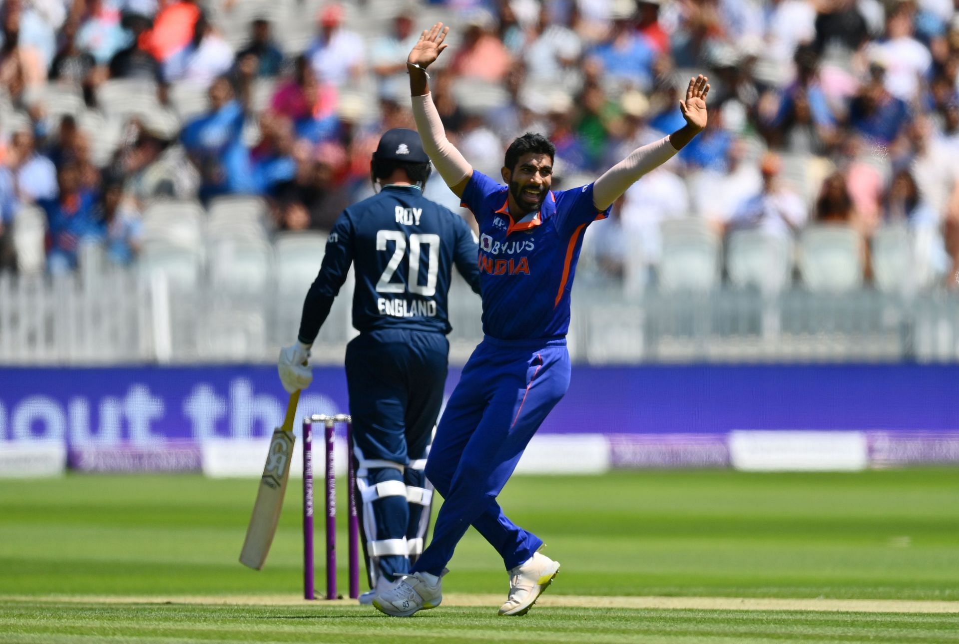 Pacer Jasprit Bumrah during the one-day series in England. Pic: Getty Images