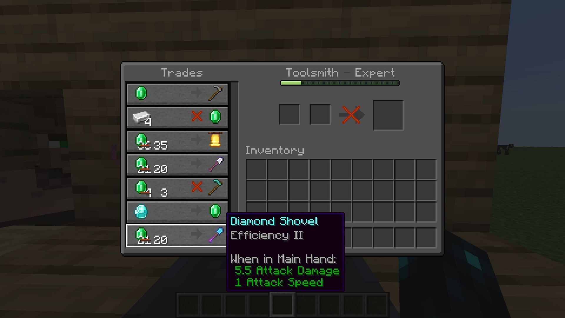 Enchanted diamond shovel (Image via Minecraft 1.19 update/Mojang)