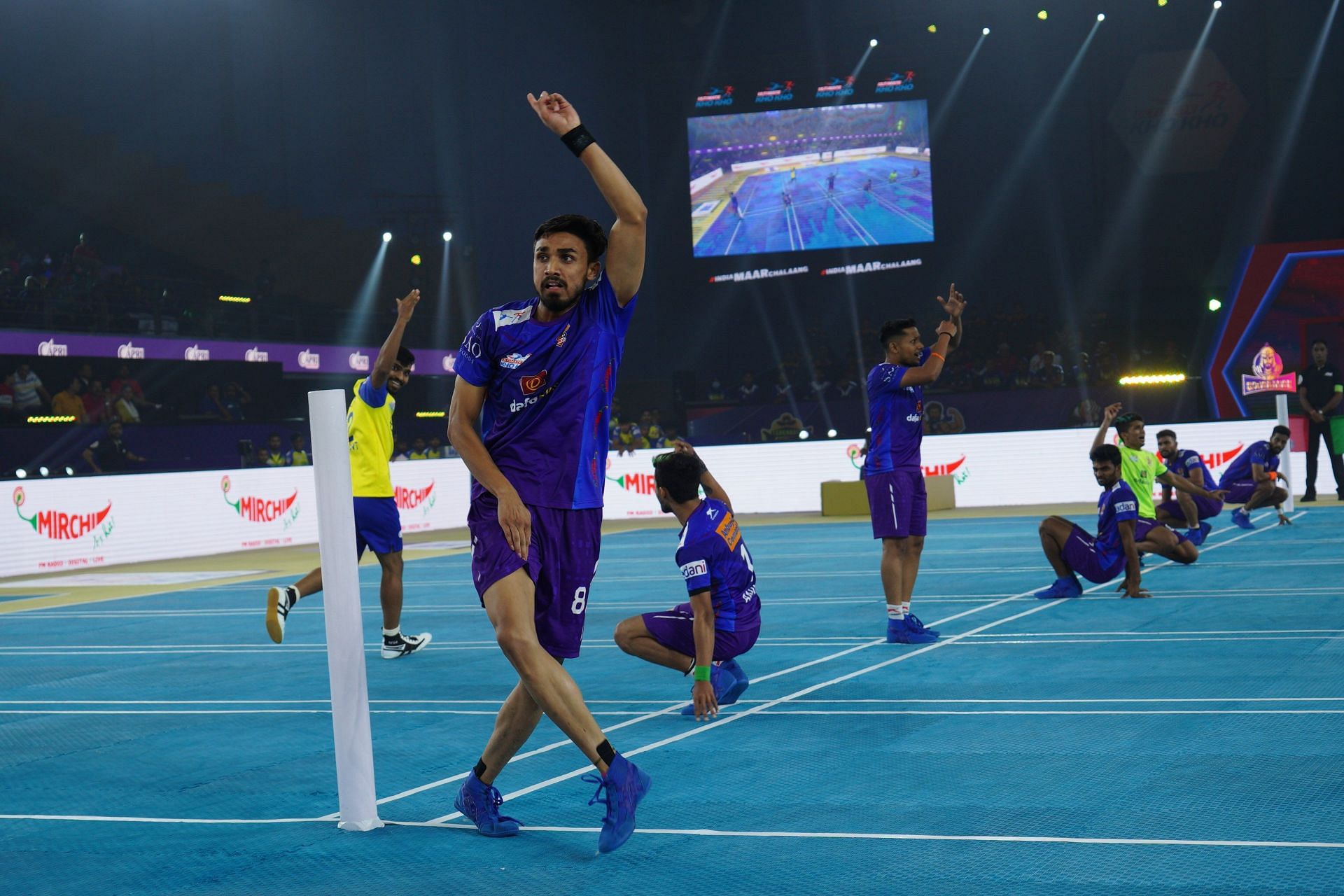 Can the Gujarat Giants continue their winning momentum in Ultimate Kho Kho 2022? (Image: Gujarat Giants/Twitter)