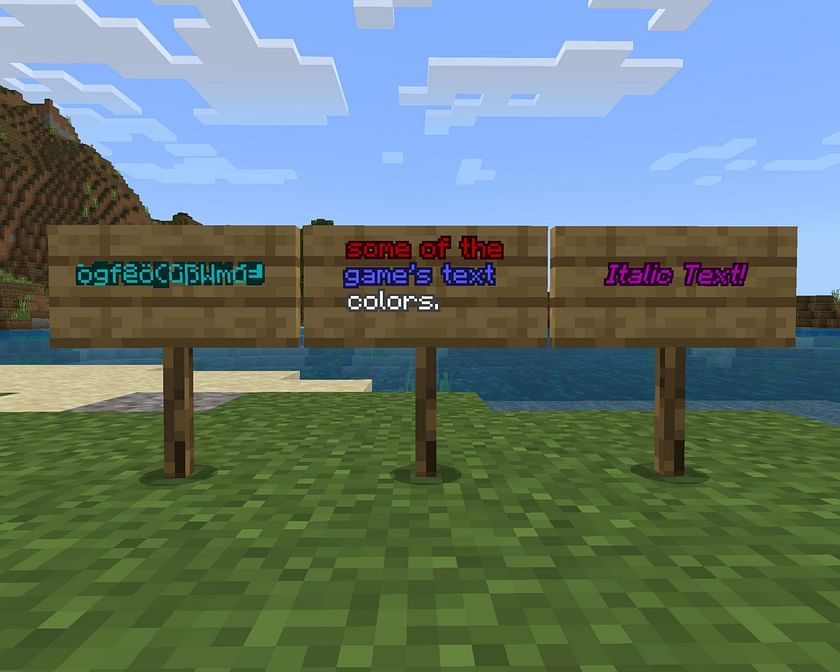 Change Text Color Sign Minecraft