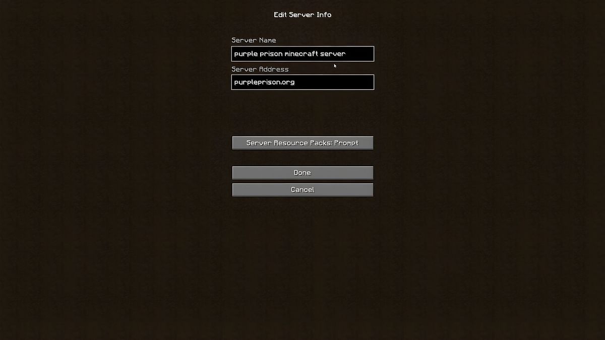 What is a server address in Minecraft?