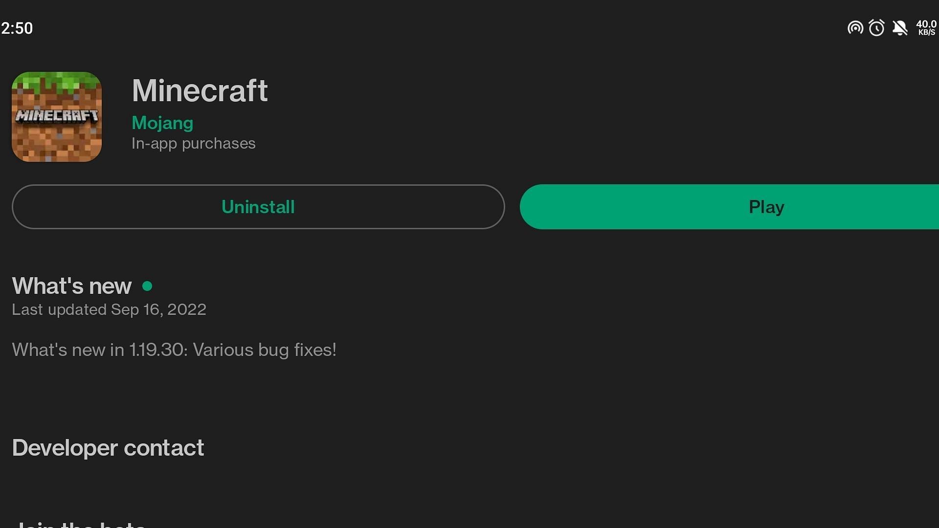 You can easily update Minecraft on Android by going to the Play Store (Image via Sportskeeda)