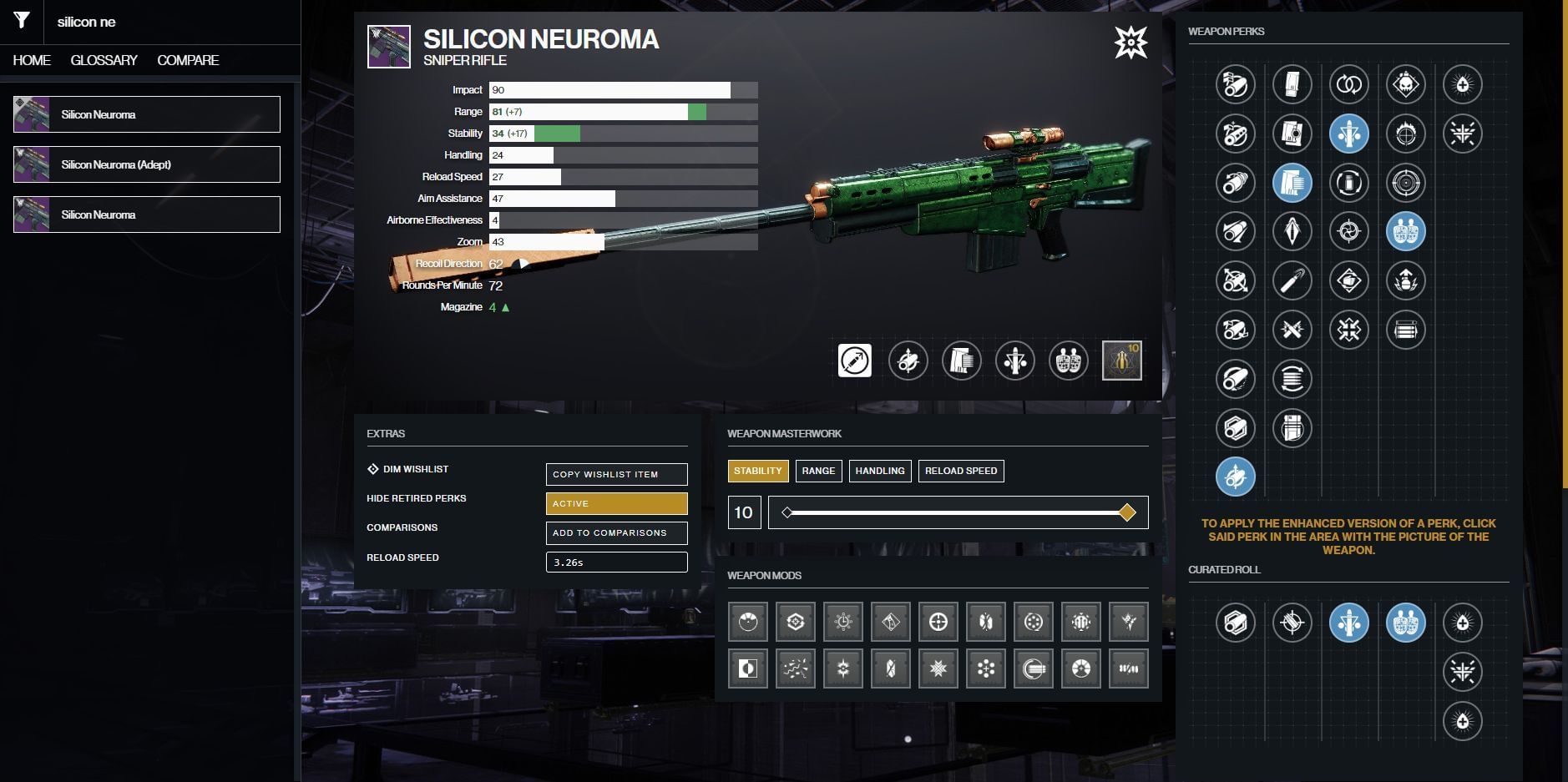 Destiny 2 god roll guide Silicon Neuroma for PvE and PvP (2022)