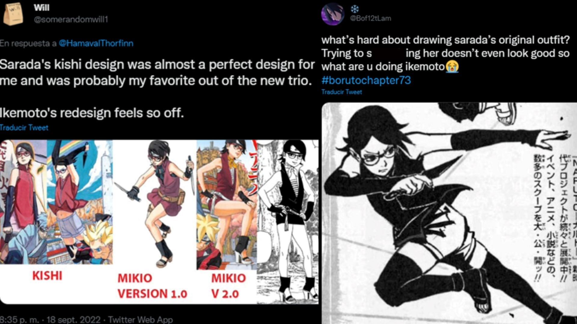 Naruto fandom is outraged over Ikemoto's drawing of Sarada from Boruto  chapter 73's cover
