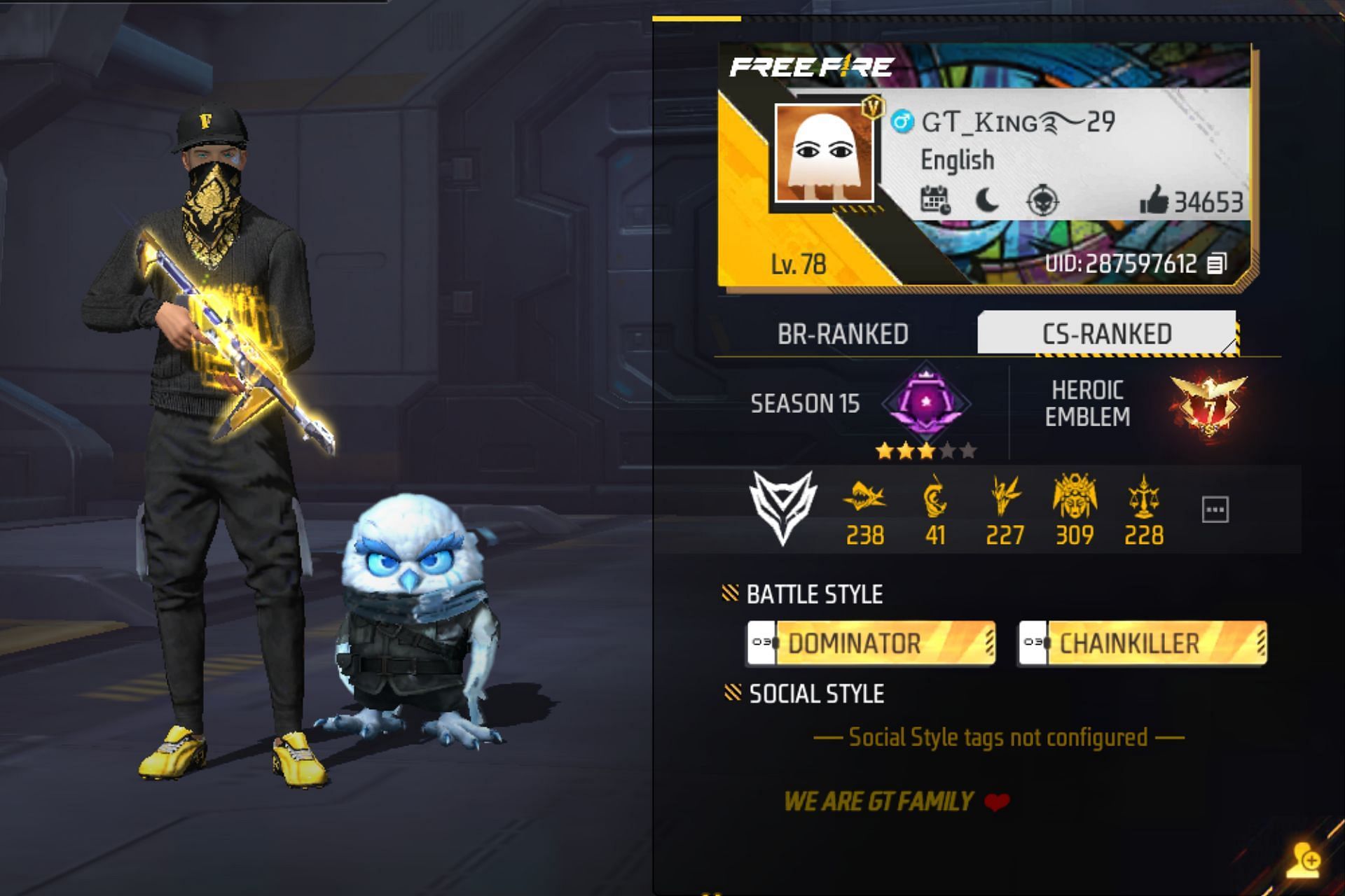 GT King s Free Fire MAX ID stats K/D ratio headshots rank YouTube GT King s Free Fire MAX ID stats K/D ratio headshots rank YouTube