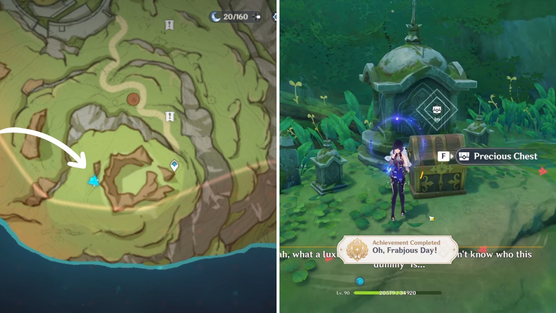 How to get Treasure Map in a box in Genshin Impact Hidden 1 Mora chest