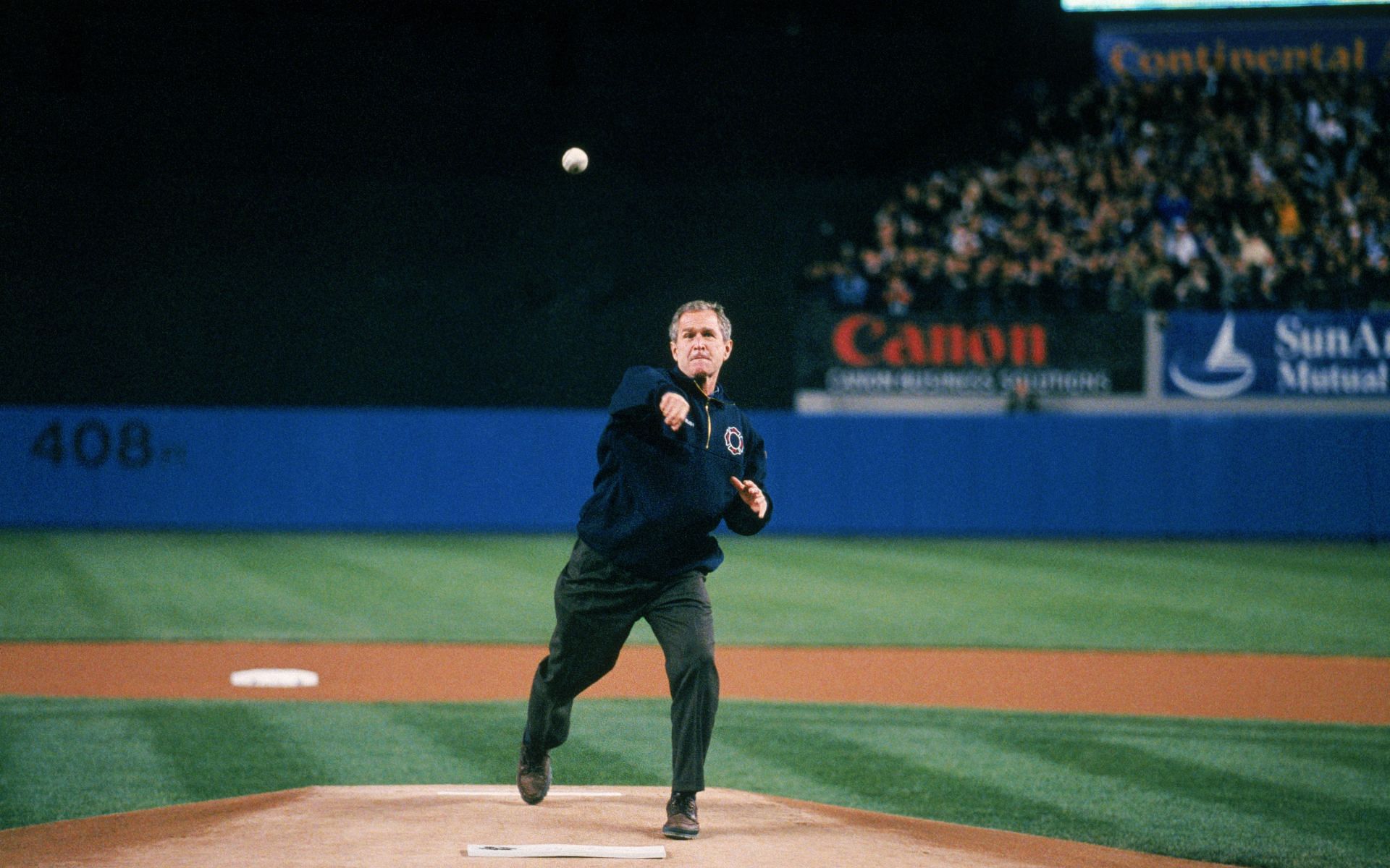 MLB Rewind Former President George W Bush Sent Yankees Fans Into A   3863e 16630660561583 1920 